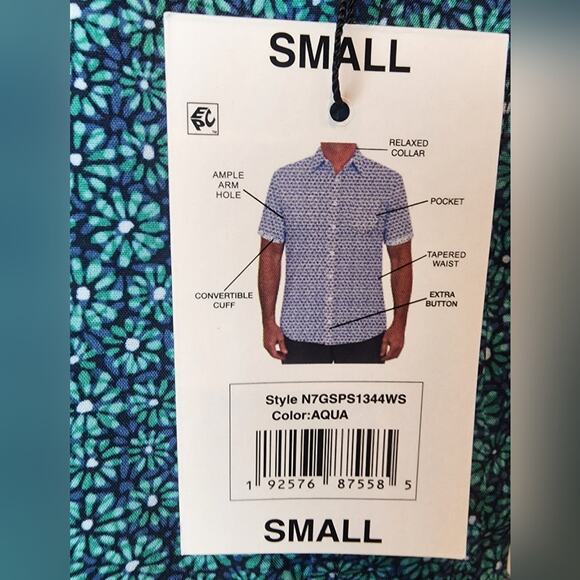 Nick Graham Everywhere New Print Sport Shirt Un Tuck Performance Mens Size S NWT - Picture 2 of 8